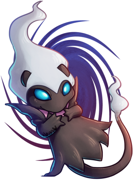 Request For @garethet Of A Cute Mew/darkrai Fusion - Cartoon (500x666), Png Download