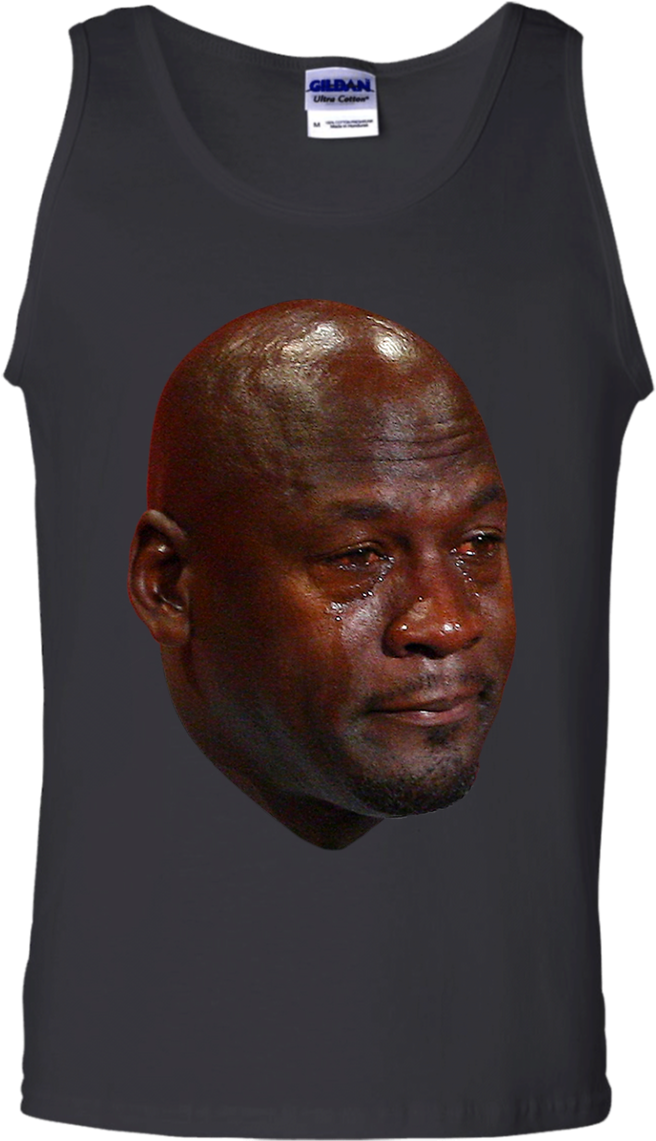 Crying Jordan Tank Top - Crying Michael Jordan Mask By Rapmasks - 12" X 9" Waterproof (1155x1155), Png Download