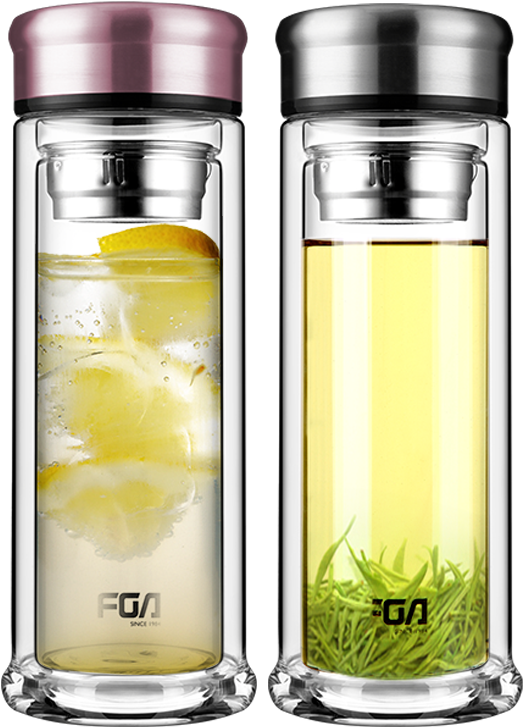 Fuguang Double Glass Men And Women Water Cup Household - Cup (800x800), Png Download