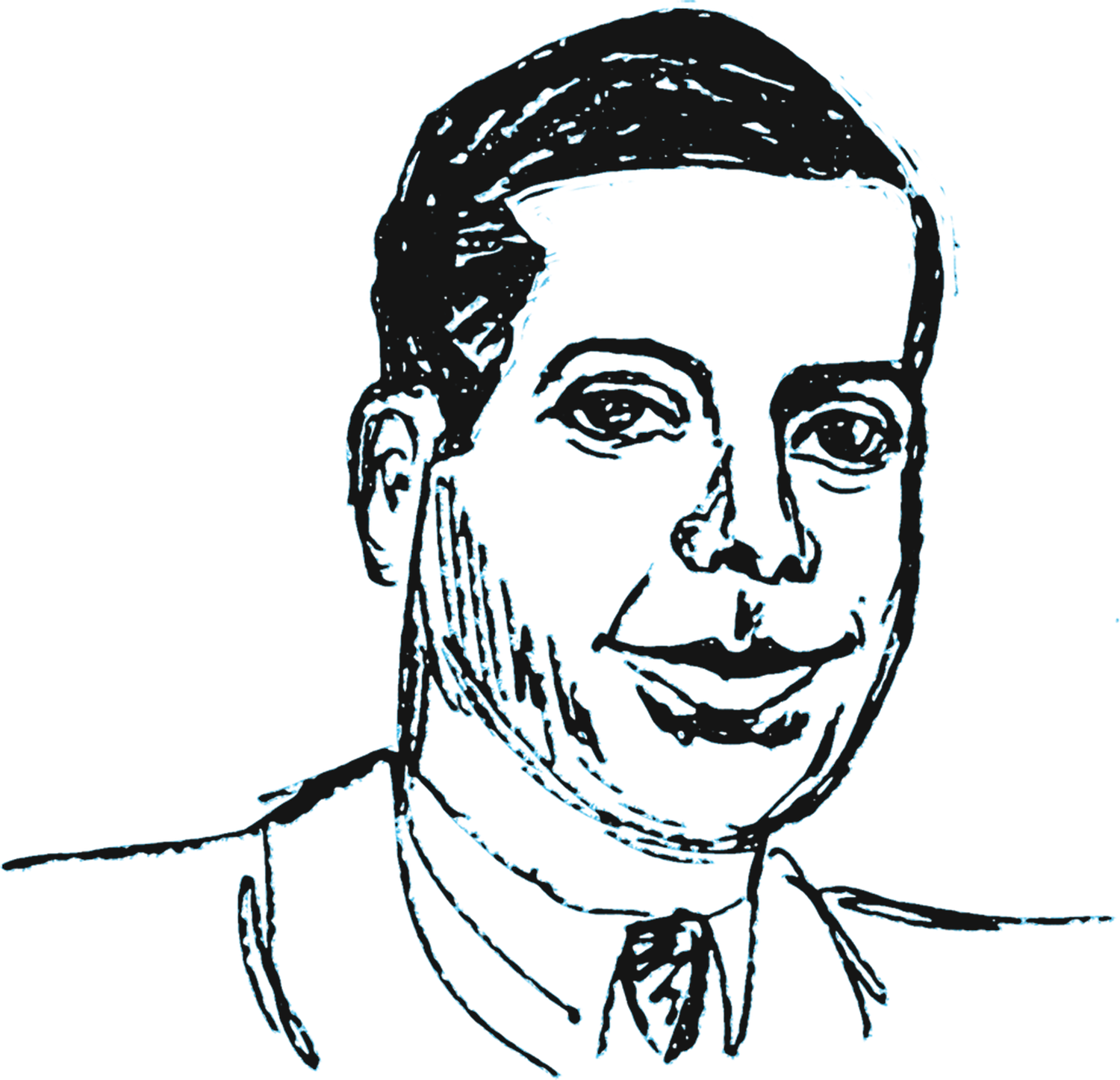 The Rare Composer And Lyricist, Porter Traversed The - Sketch (1500x1446), Png Download