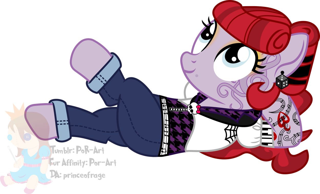 Princeofrage, Monster High, Operetta, Phantom Of The - Operetta Monster High As A Pony (1250x758), Png Download