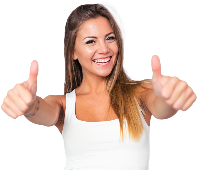 Encuentra Tu Sucursal Cis Express Más Cercana - Sexy Thumbs Up Girl (650x558), Png Download