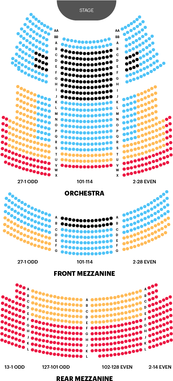 Cailloux Theater Seating Chart
