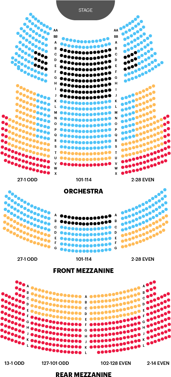 The Majestic Theatre Seating Chart