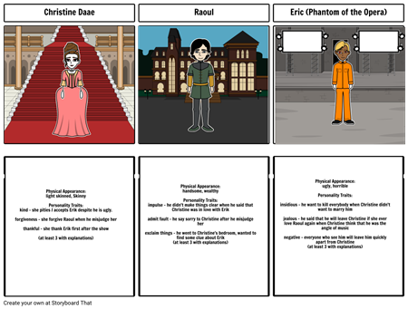 Phantom Of The Opera - Storyboard (450x341), Png Download