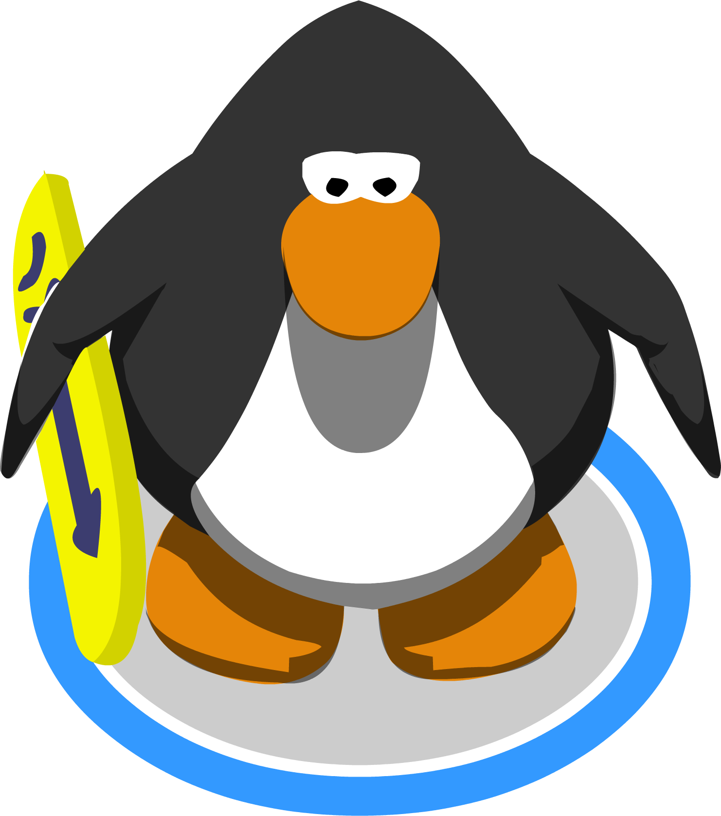 Yellow Arrow Wakeboard Ig - Red Penguin Club Penguin (1482x1677), Png Download