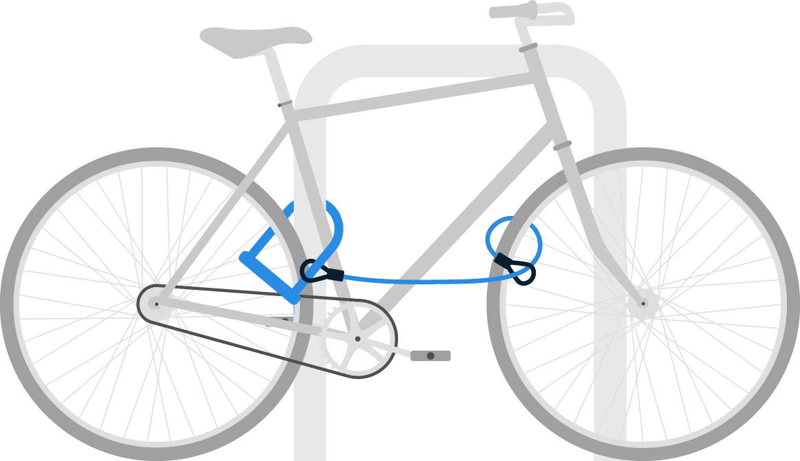 A Graphic Showing A Bike Locked To A Rack - 2016 Salsa Vaya Deore (1160x668), Png Download