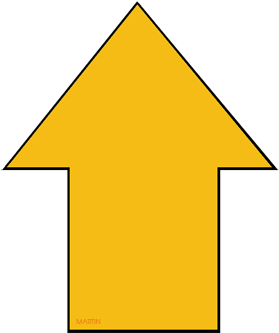 Yellow Arrow - Sign (360x352), Png Download