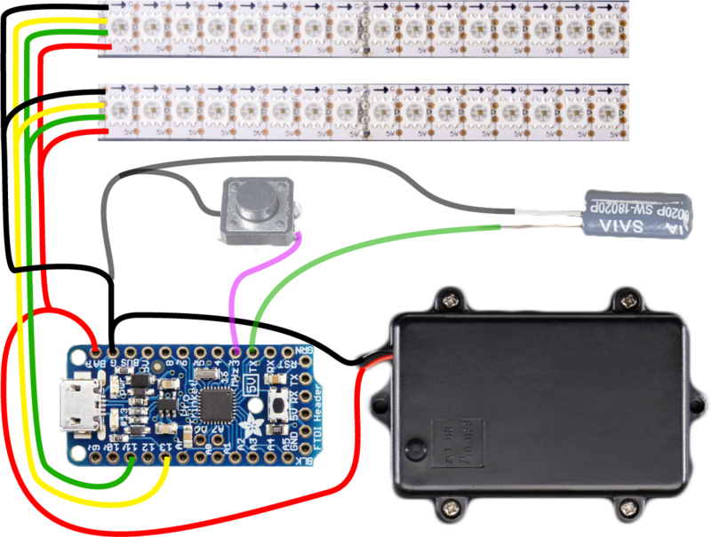 Projects Pov Bike Wheel Diagram - Adafruit 2000 Pro Trinket 5v 16mhz (800x605), Png Download