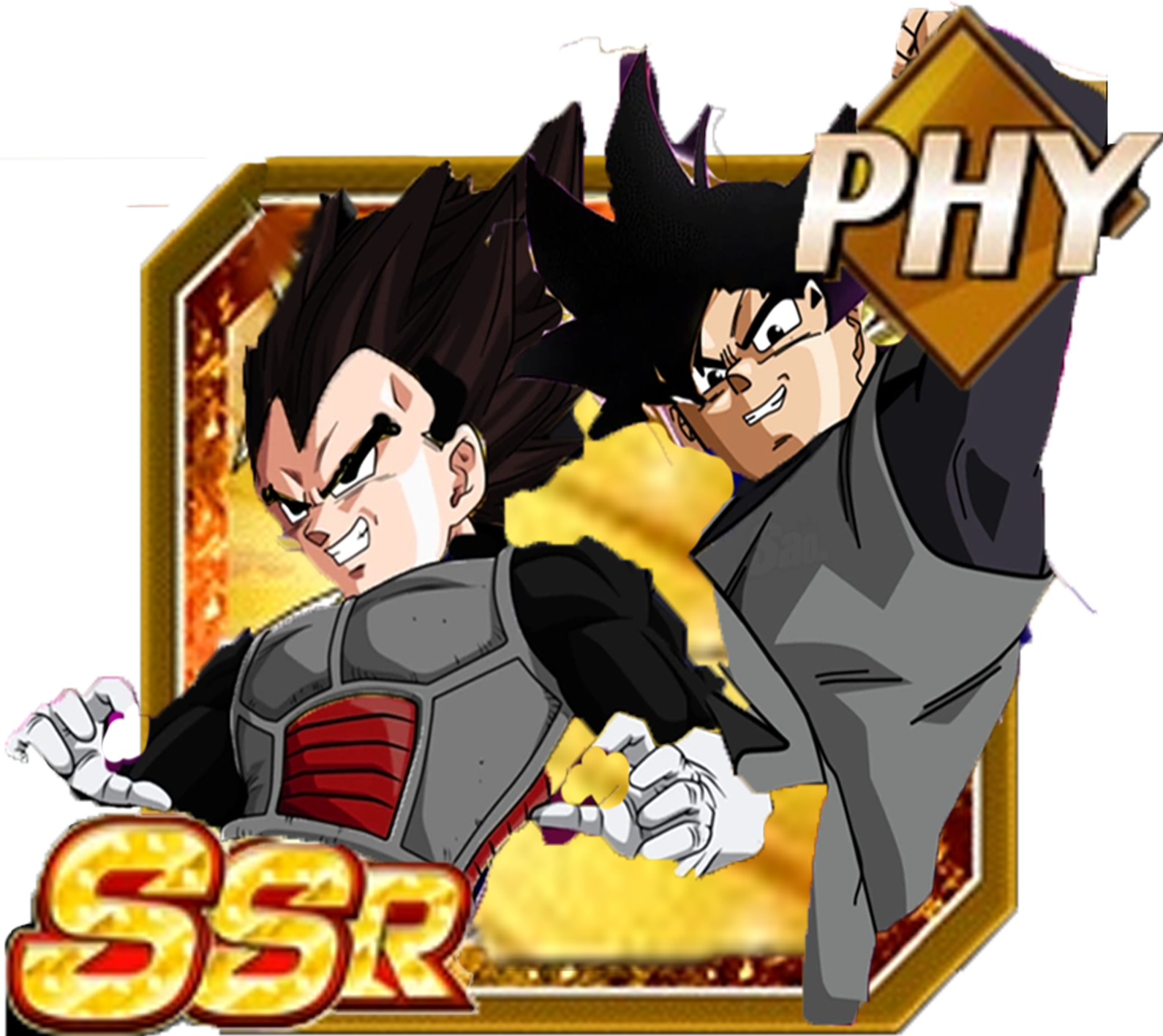 Goku Vegeta Black Thumb - Goku And Vegeta Angel (1590x1417), Png Download
