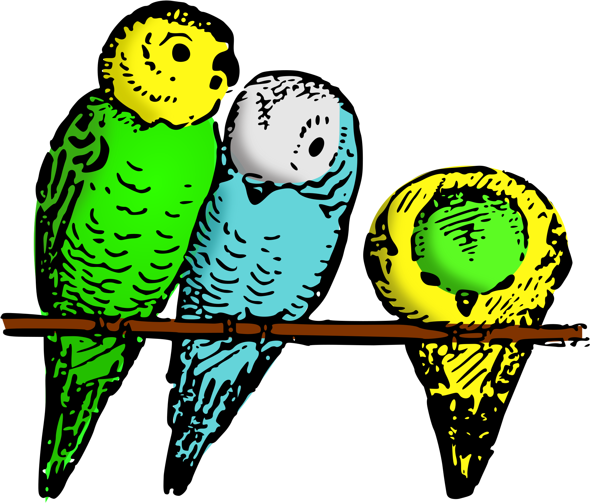 Parakeet Clipart Transparent - Parakeet Clipart (2400x2084), Png Download