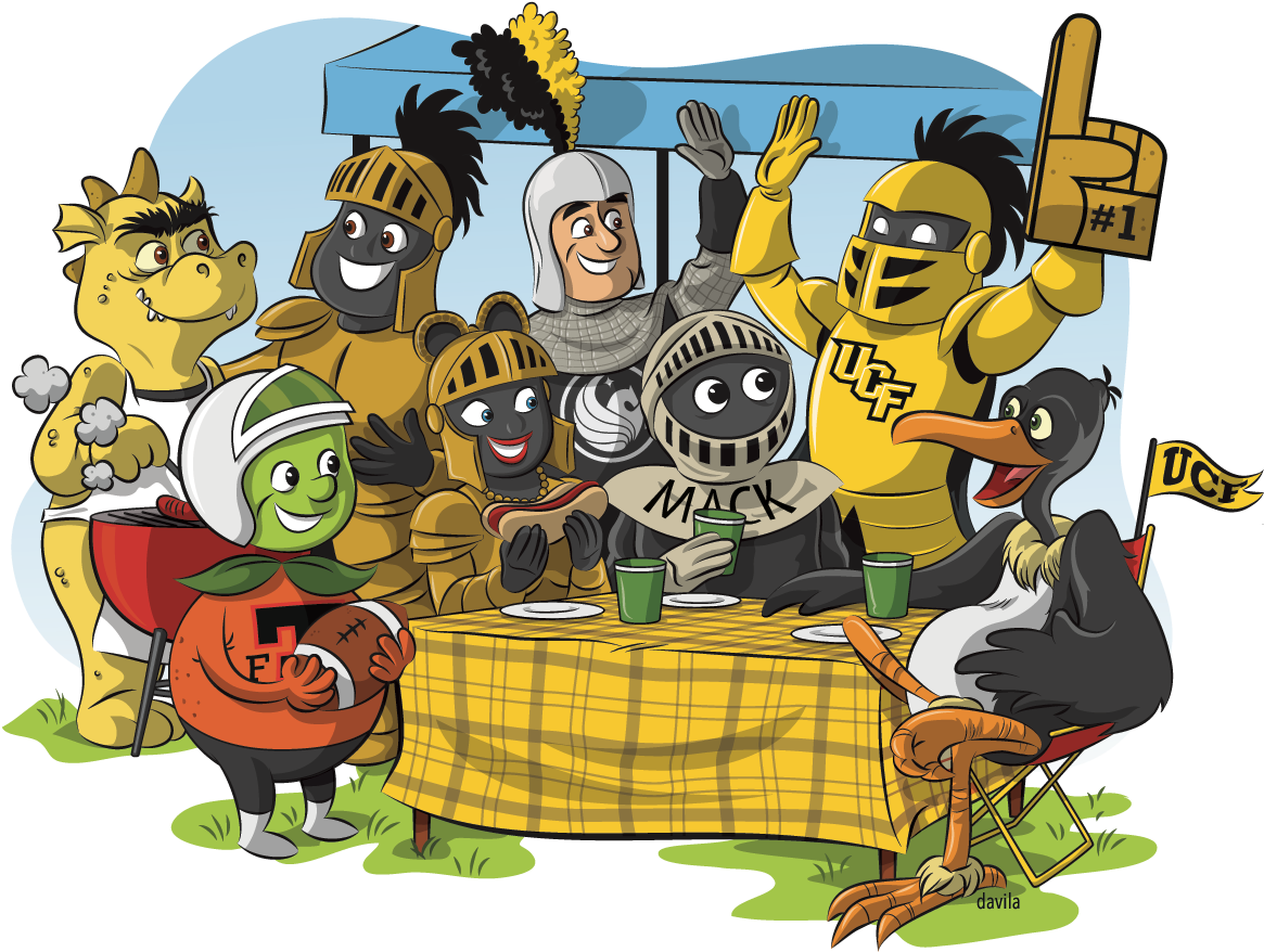 Mighty Mascots - University Of Central Florida Mascot Knightro (1200x933), Png Download