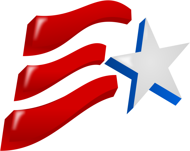 American Star Decoration Png Clipart - Independence Day Clip Art (800x743), Png Download