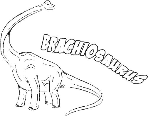 B Is For Brachiosaurus Coloring Page - Brachiosaurus Colouring Page (600x422), Png Download