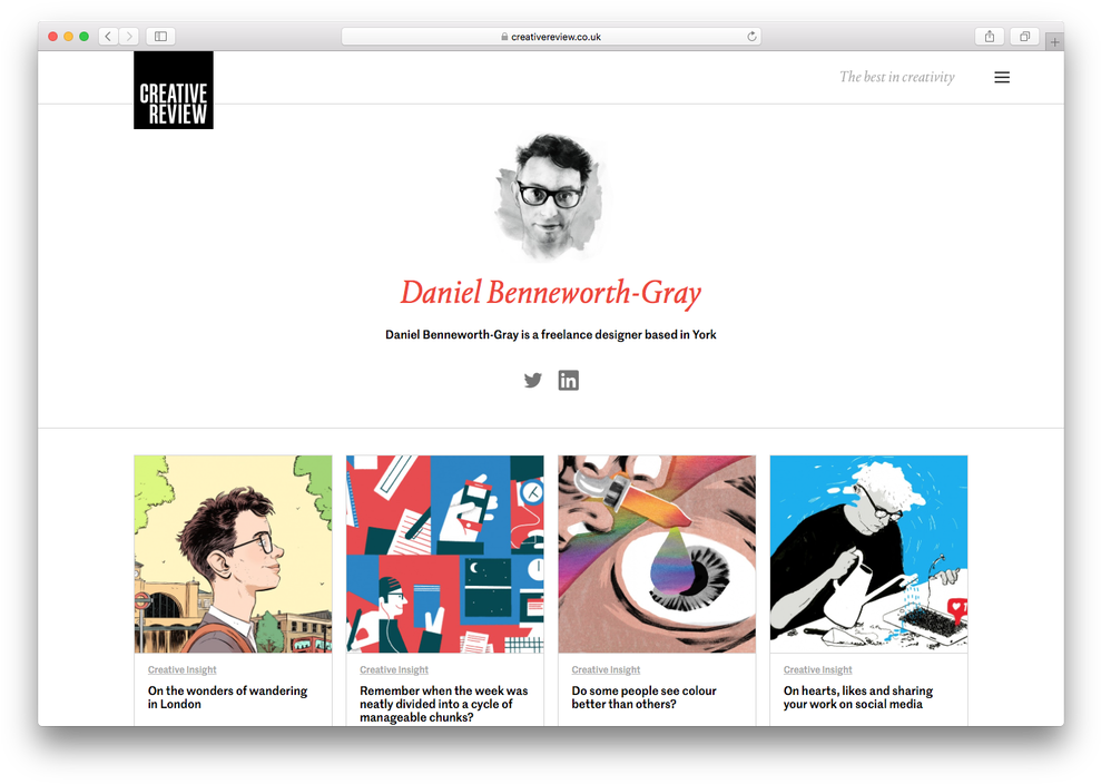 Daniel Writes A Column For Creative Review On Freelance - Web Page (1000x711), Png Download