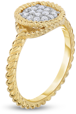 Roberto Coin Pave Circle Ring Roberto Coin Pave Circle - Ring (800x800), Png Download