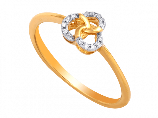 Entwined Circles Diamond Ring - Ring (540x405), Png Download