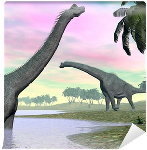 Brachiosaurus Dinosaurs In Nature - Argentinosaurus Taller Than A Brachiosaurus (400x400), Png Download