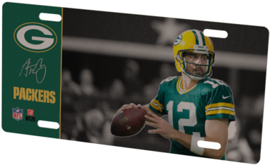 Green Bay Packers Aaron Rodgers Metal Photo - Green Bay Packers (480x360), Png Download