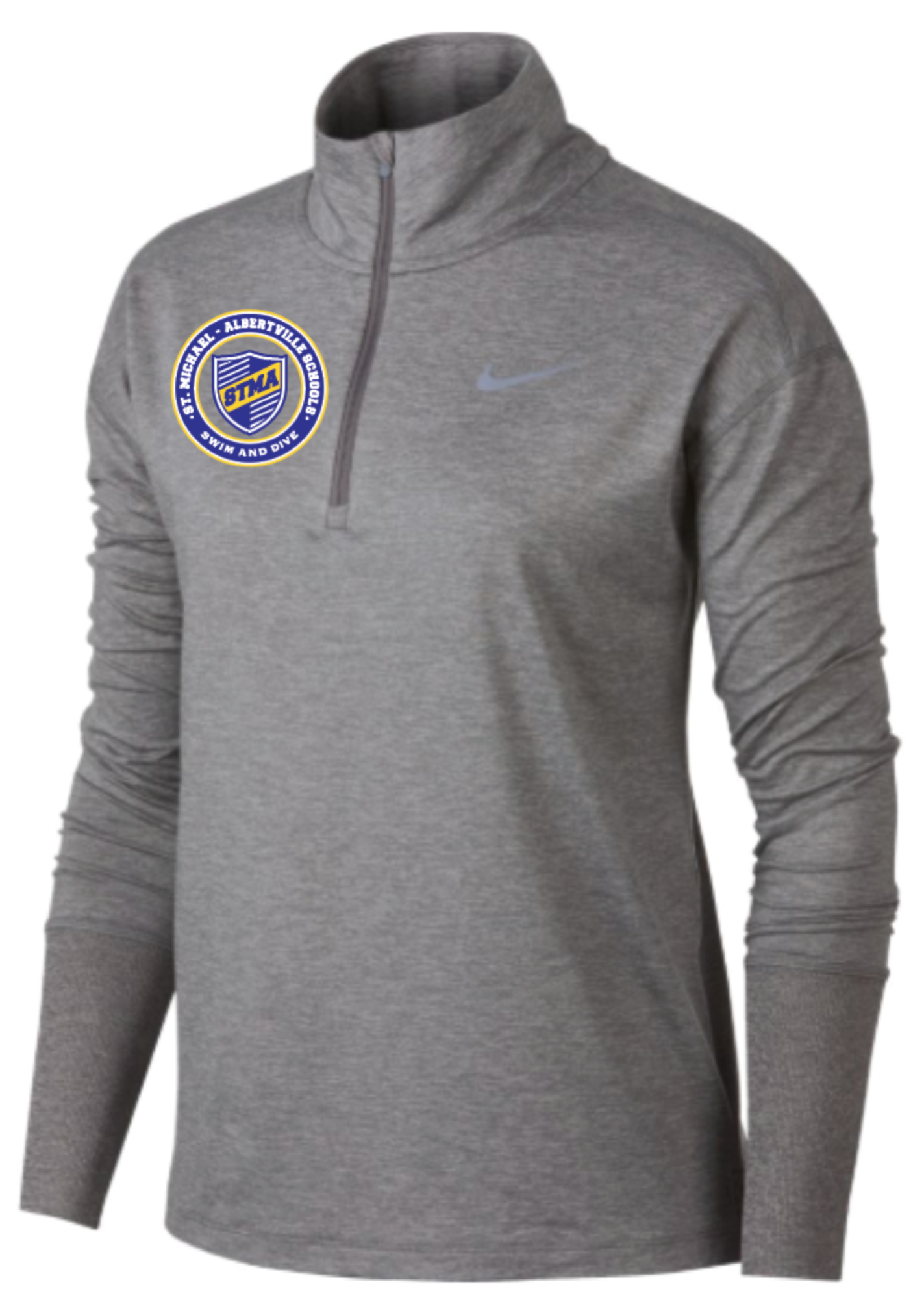 Stma Swim & Dive Women's Nike Gunsmoke/atmosphere Grey/htr - Nike (2000x2000), Png Download