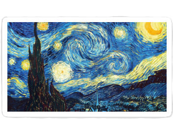 Van Gogh Starry Night (354x339), Png Download