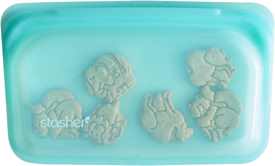 Stasher Reusable Silicone Snack Bag - Stasher Clear Reusable Snack Storage Bag (1024x1024), Png Download