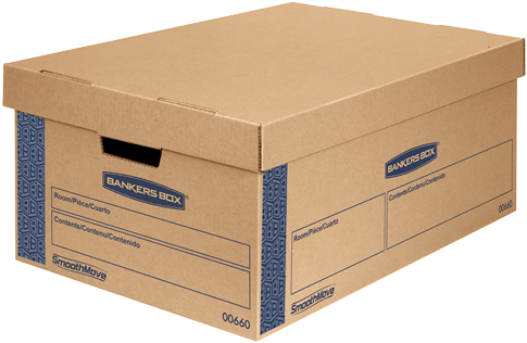 Smoothmove™ Prime Moving Boxes - Small Bankers Box (500x500), Png Download
