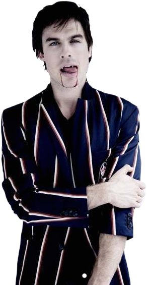 Transparent Ian Somerhalder - Damon Salvatore Vampiro Png (423x600), Png Download
