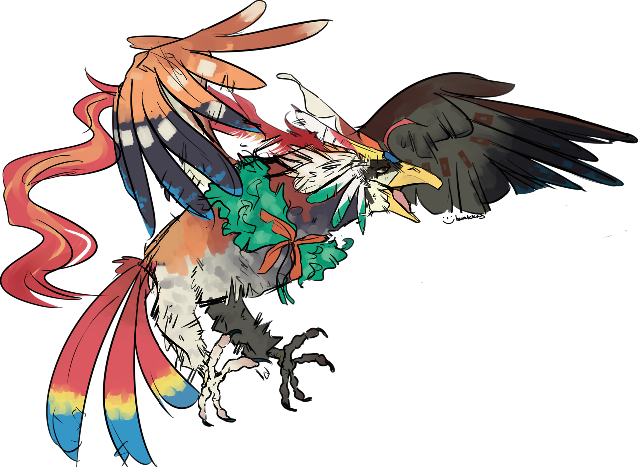 Here's My Entry For Your Pokemon Fusion Contest It's - Decidueye Fusion (1280x936), Png Download