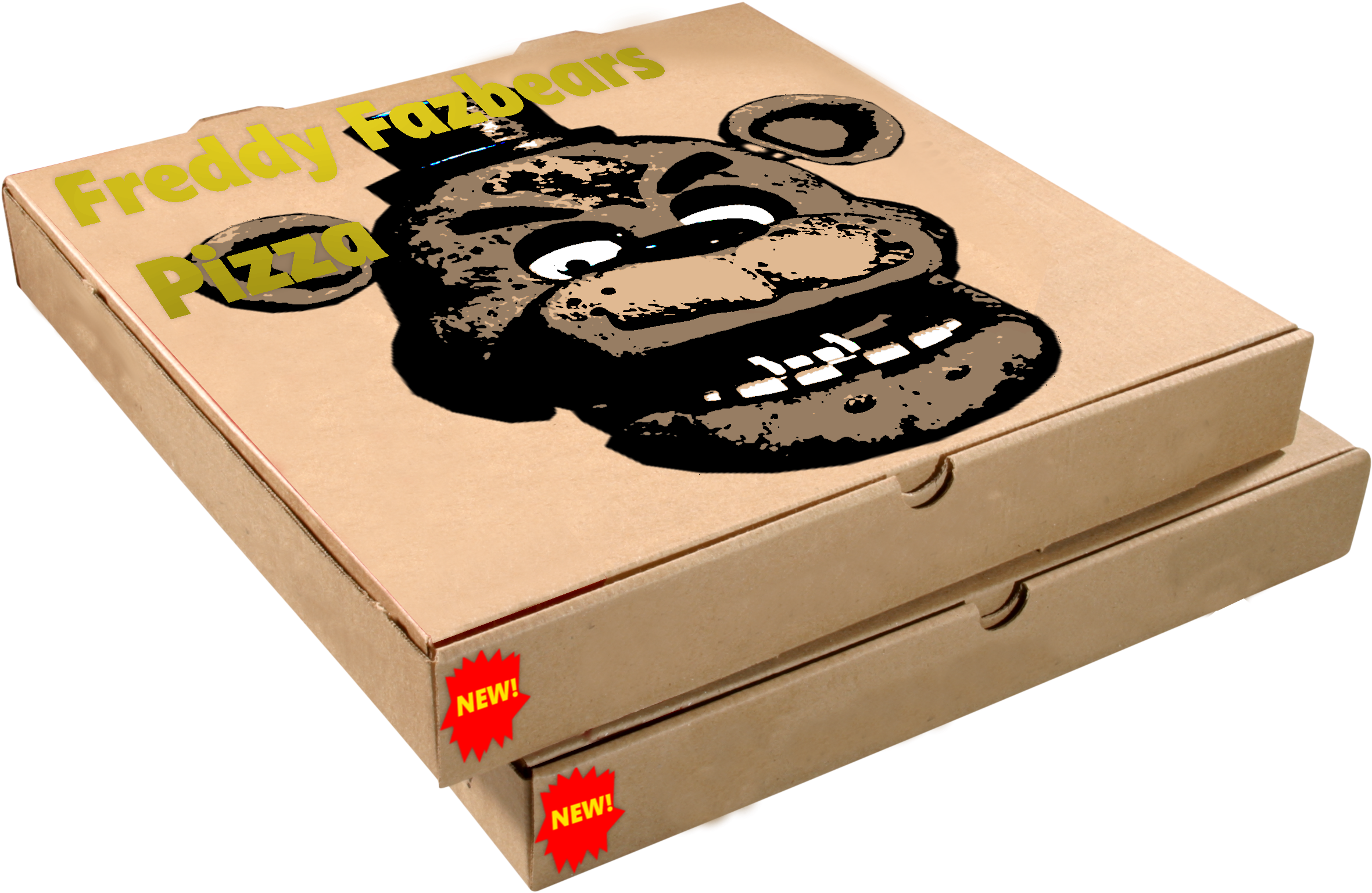 Edit[edit] Attempted To Make A Freddy Fazbears Pizza - Freddy Fazbear's Pizza Box (2480x1620), Png Download