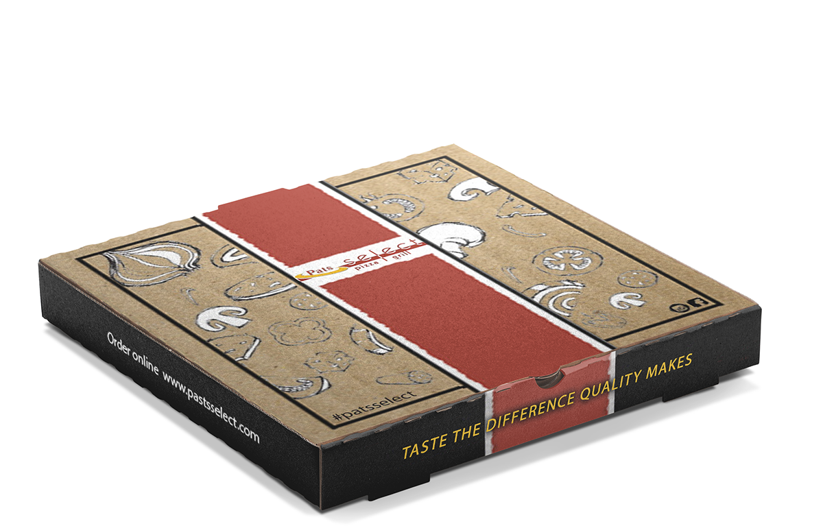 Pat's Select Pizza Box Design - Box (1200x767), Png Download