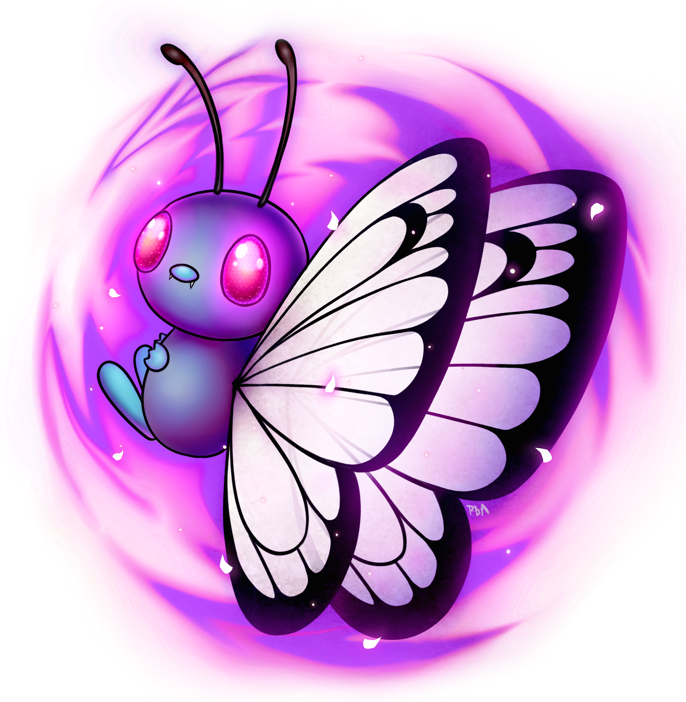 #012 Butterfree Used Confusion And Sleep Powder (2330x2383), Png Download