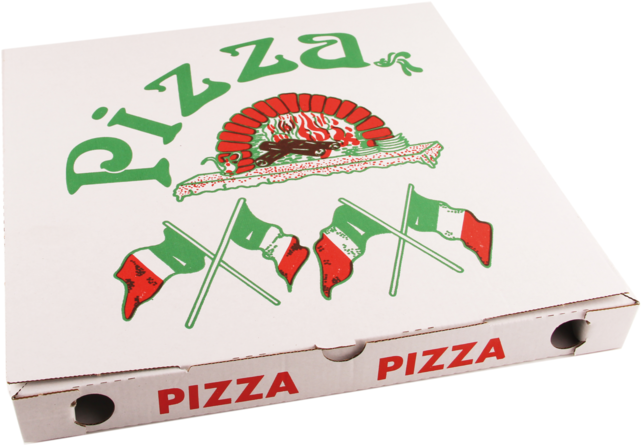 Pizza Box, 29x29x3cm, White - Pizza (640x640), Png Download