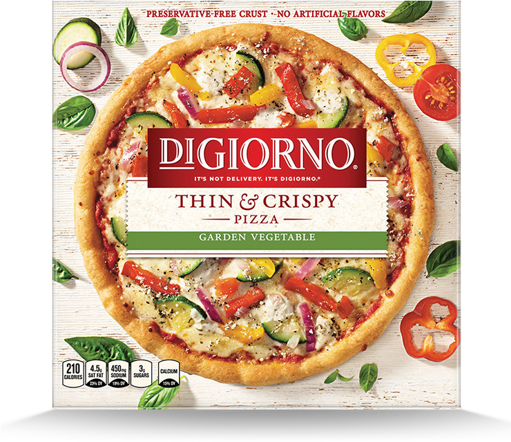 Digiorno Pizza Thin And Crispy (750x640), Png Download