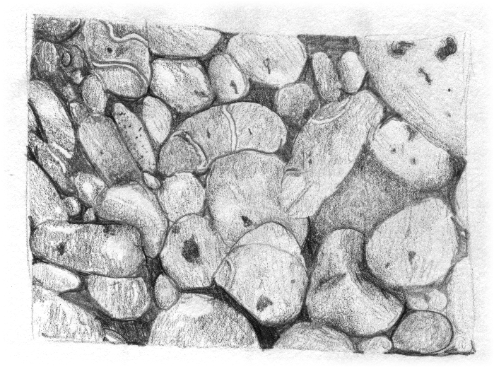 Pebbles A Truly Stunning Piece Of Year 5 Drawing - Observational Rock Drawing (738x558), Png Download