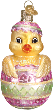 Easter Chick Ornament - Bassett Hound Glass Ornament By Old World Christmas (442x442), Png Download