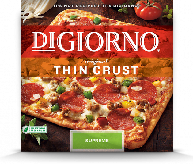 Hurry And Print This Rare $6/3 Digiorno Pizza Coupon - Supreme Pizza Thin Crust (630x538), Png Download