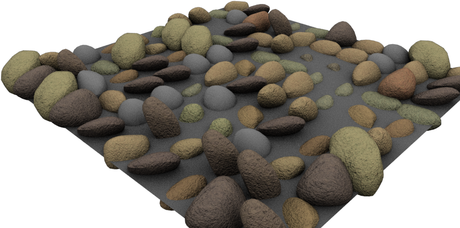 Below Is The Final Pebble Floor With Reflection Maps - Boulder (960x540), Png Download