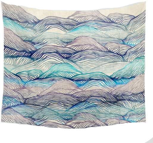 Nature Decor, Wall Decor, Bice Tapestry, Beautiful - Society6 Ocean Throw Blanket - 51" X 60" (530x530), Png Download