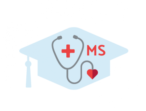 Drawing Of A Stethoscope With A Red Cross On A Blue - Circle (530x374), Png Download