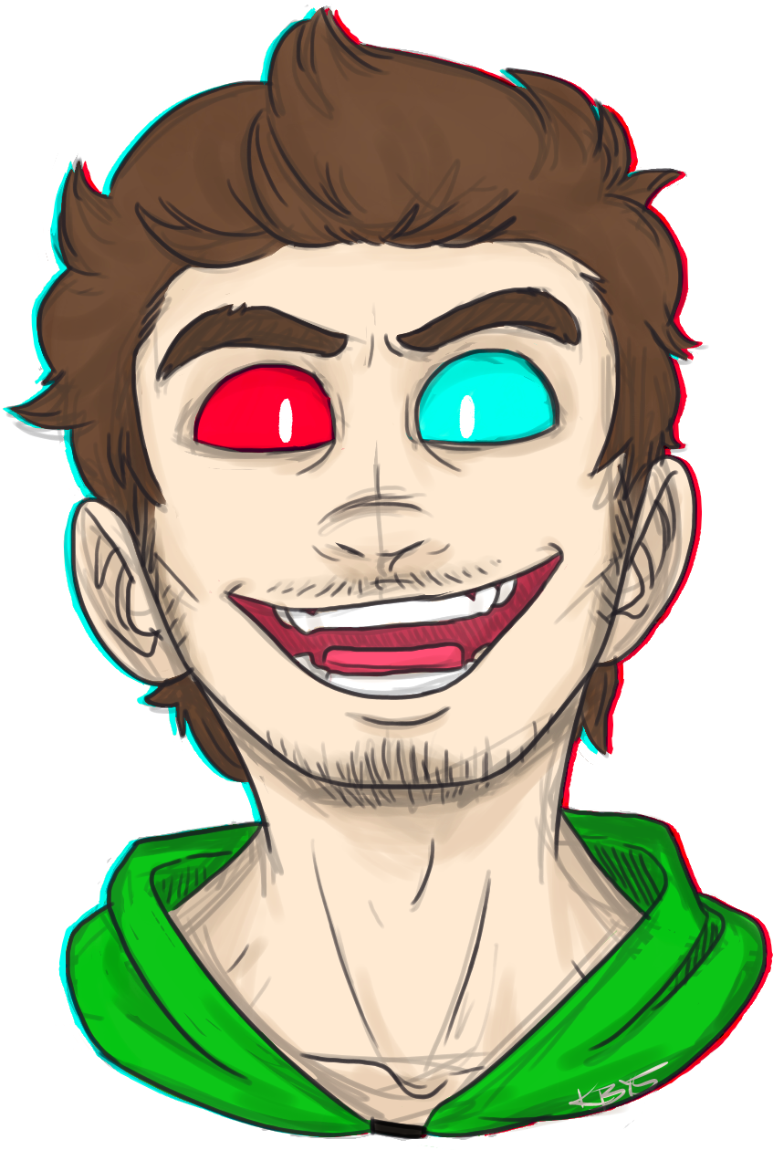 Glitchsepticeye - Cartoon (878x1285), Png Download