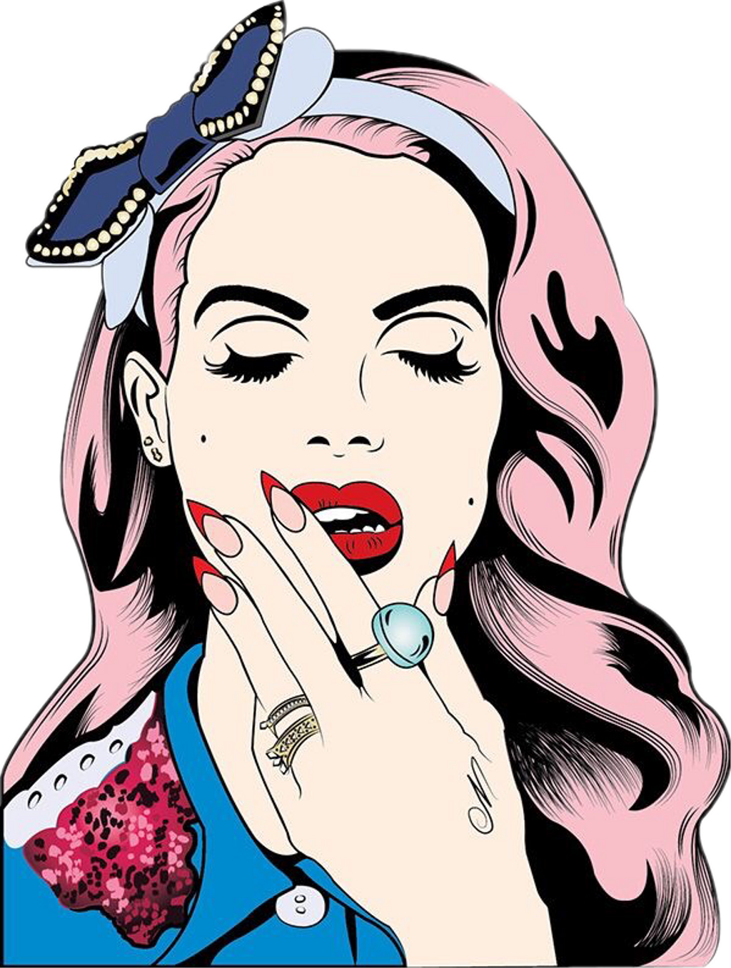 Scpopart Sticker - Lana Del Rey Pop Art (598x792), Png Download
