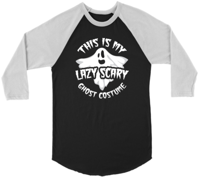 This Is My Lazy Scary Ghost Costume Raglan - Raglan Sleeve (400x400), Png Download