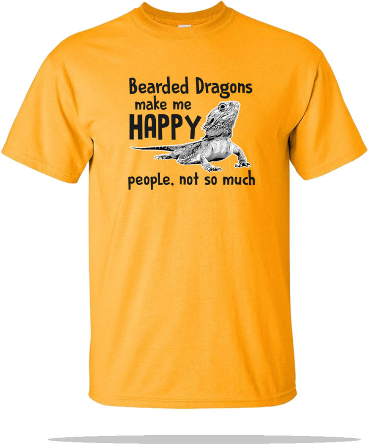 Bearded Dragon Happy Unisex Tee - 4 Peat Champion Shirts (1000x1000), Png Download