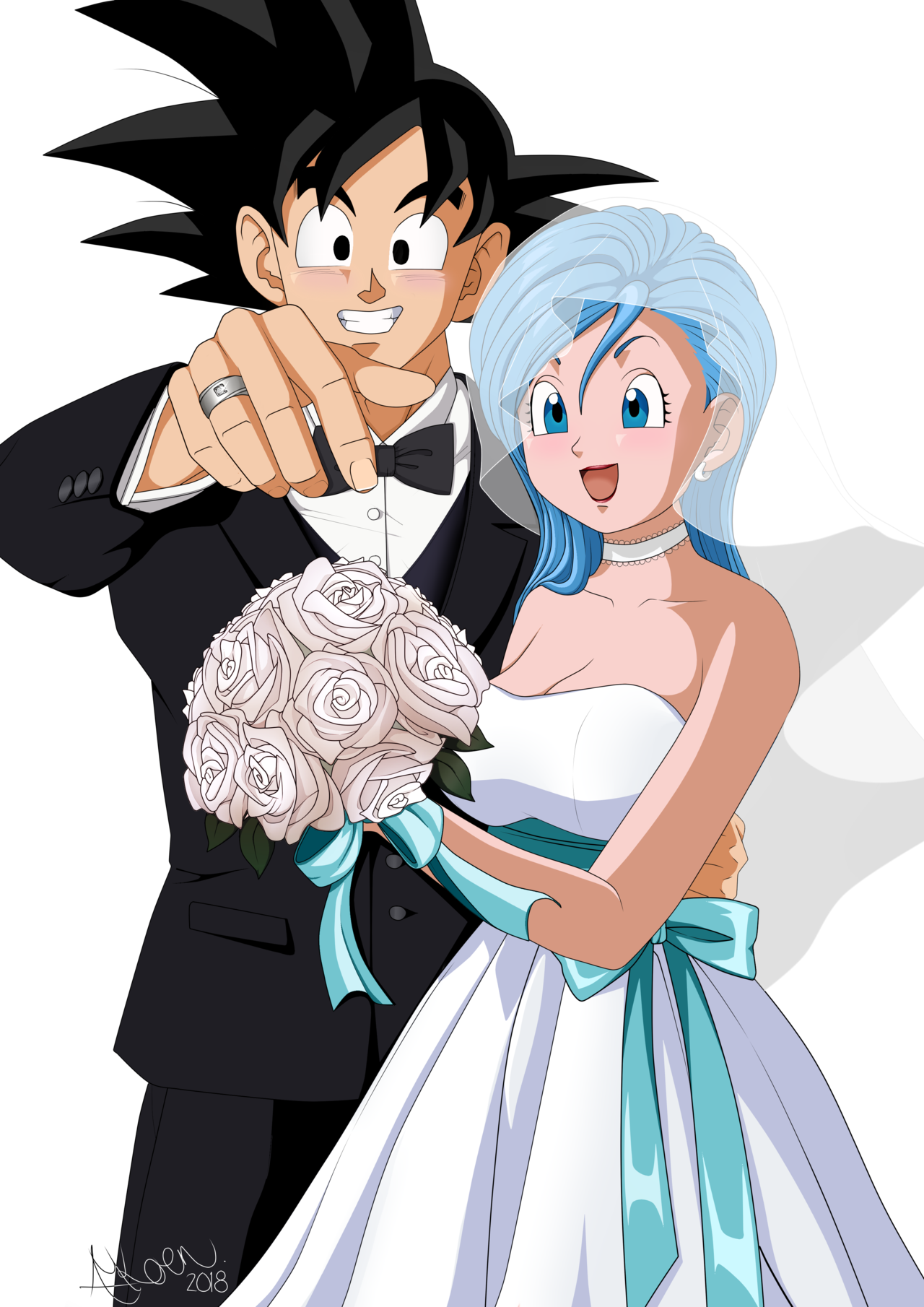 “a Cute Wedding Pic Requested By @aquapen Thanks For - Wedding (1280x1810), Png Download