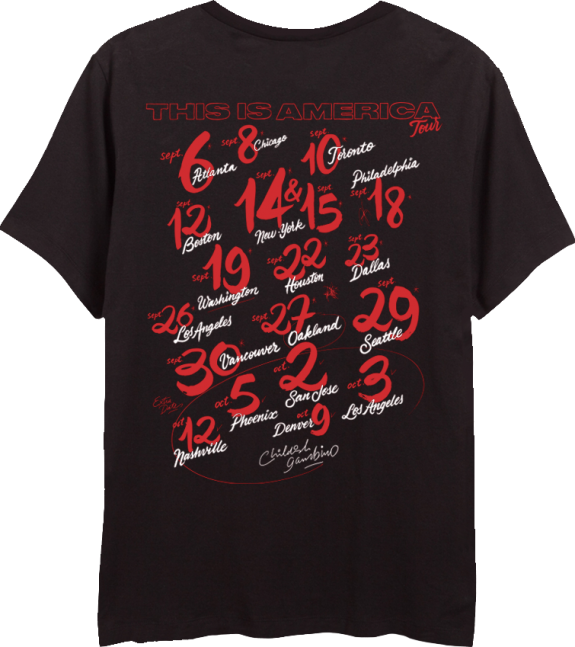 Forever Childish This Is America Tour T-shirt Now Available - America Tour (575x647), Png Download