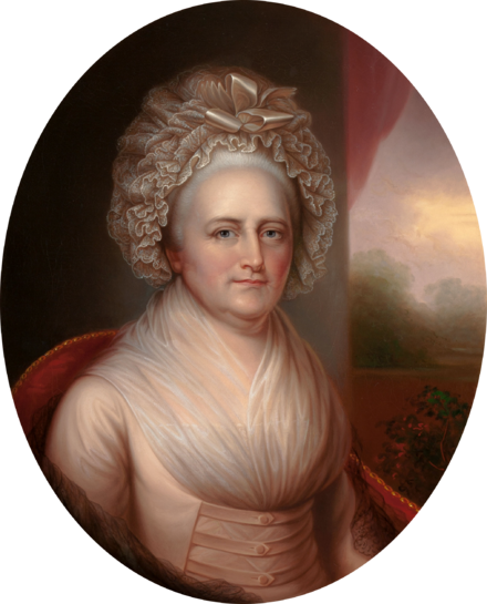 Martha Washington By Rembrandt Peale, Circa 1856, Based - Did George Washington Get Married (440x545), Png Download