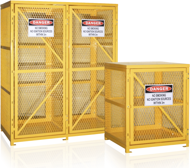 Gas Cylinder Storage Cages - Gas Cylinder Storage Cage (636x599), Png Download