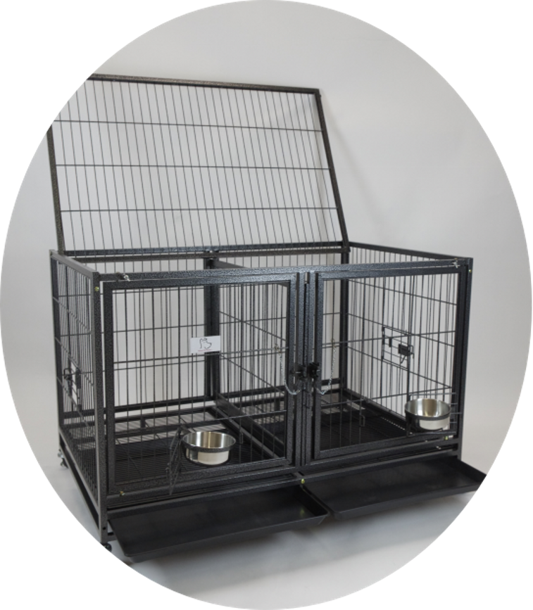 Features - - Homey Pet-43" All Metal Open Top Stackable Heavy Duty (757x867), Png Download