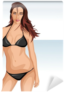 Sexy Girl Posing On A Beach - Sexy Girl Ka (400x400), Png Download